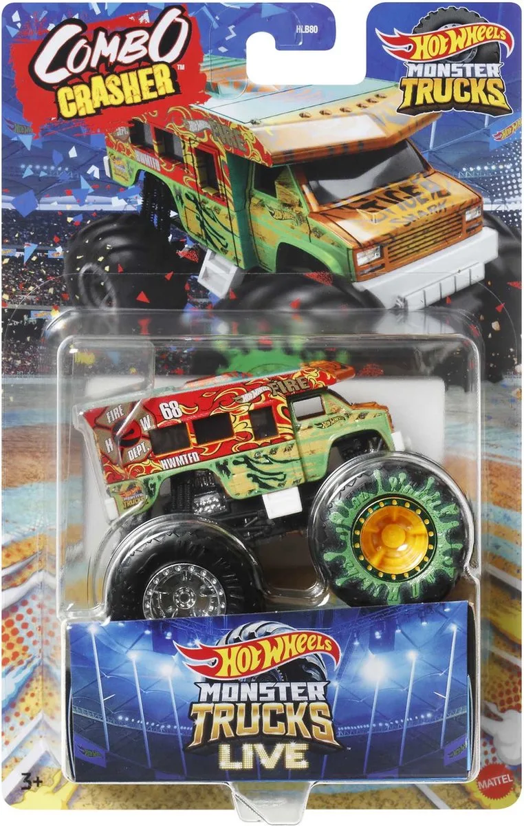 Monster Trucks COMBO CRASHER Vehicle van Hot Wheels in Meerkleurig – productfoto