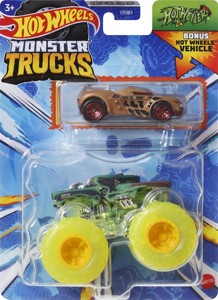 Monster Trucks HOTWEILER Combo Pack van Hot Wheels in Meerkleurig – productfoto