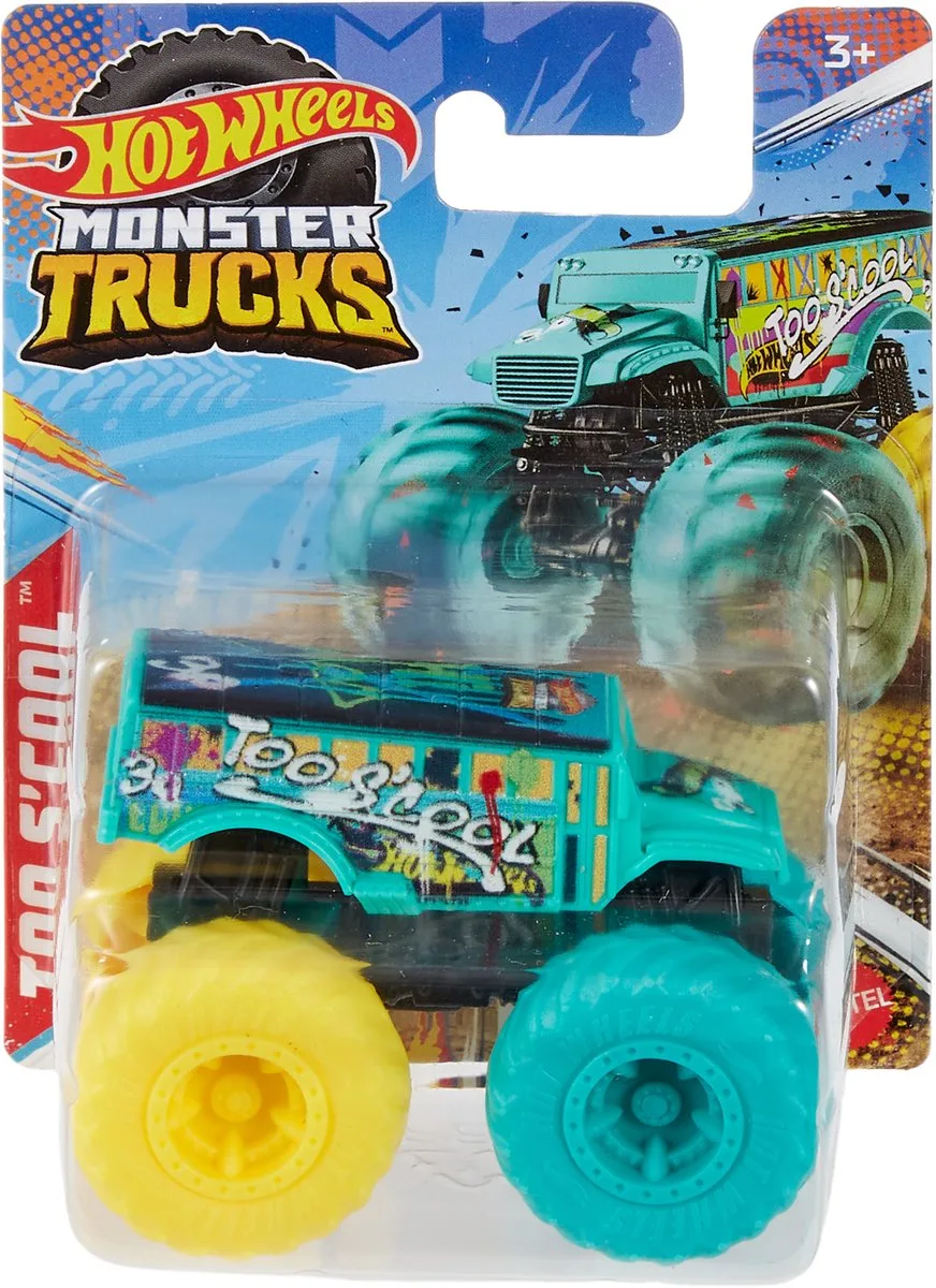 Monster Trucks HTP25 speelgoedvoertuig by Hot Wheels in Blue, Yellow – product photo
