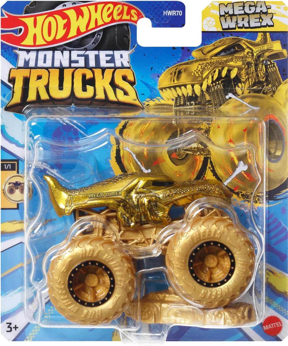 Monster Trucks HWR70 speelgoedvoertuig van Hot Wheels in Goud – productfoto