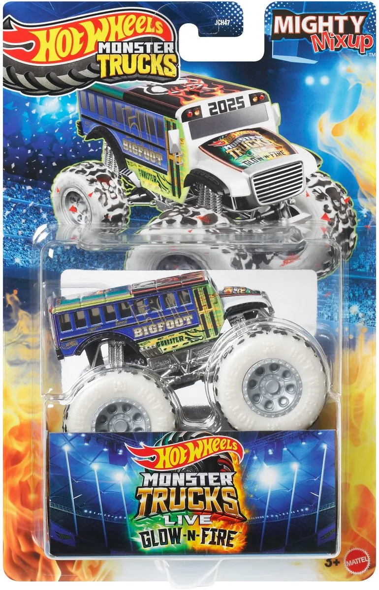 Monster Trucks JCH47, Monstertruck, 3 jaar, Kunststof, Metaal de Hot Wheels en Multicolore – photo du produit