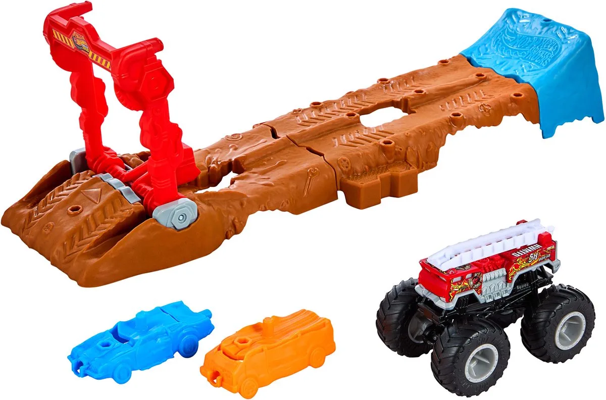 Monster Trucks LAUNCH & STUNT CHALLENGE fra Hot Wheels i Flerfarvet – produktbillede