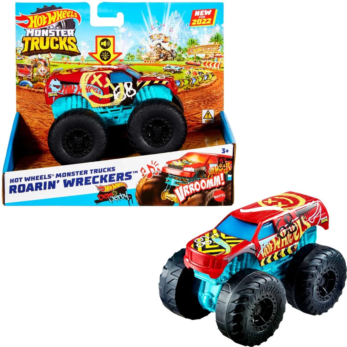 Monster Trucks Roarin' Wreckers Demo Derby de Hot Wheels en Multicolore – photo du produit