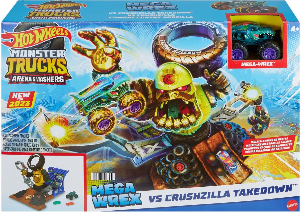 Monster Trucks Smashers Arena Gorilla Speelset 4+ van Hot Wheels – productfoto