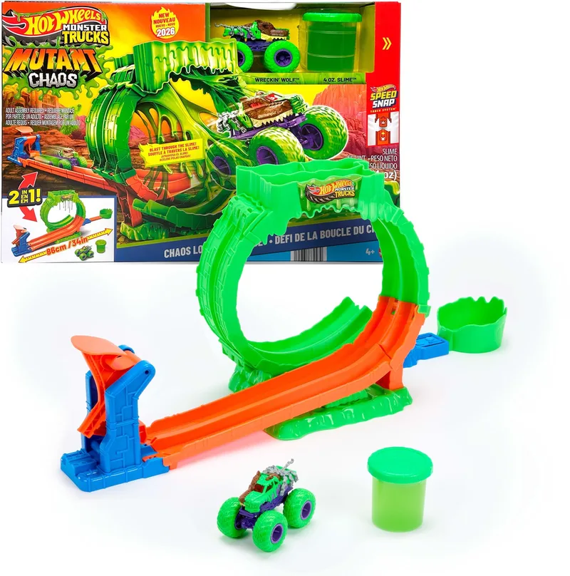 Monster Trucks Mutant Chaos Loop Challenge Lekset från Hot Wheels i Flerfärgad – produktbild