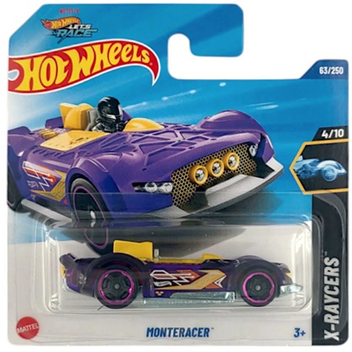 MONTERACER 63/250 HW X-RACERS 4/10 de Hot Wheels en Metalic purper – photo du produit