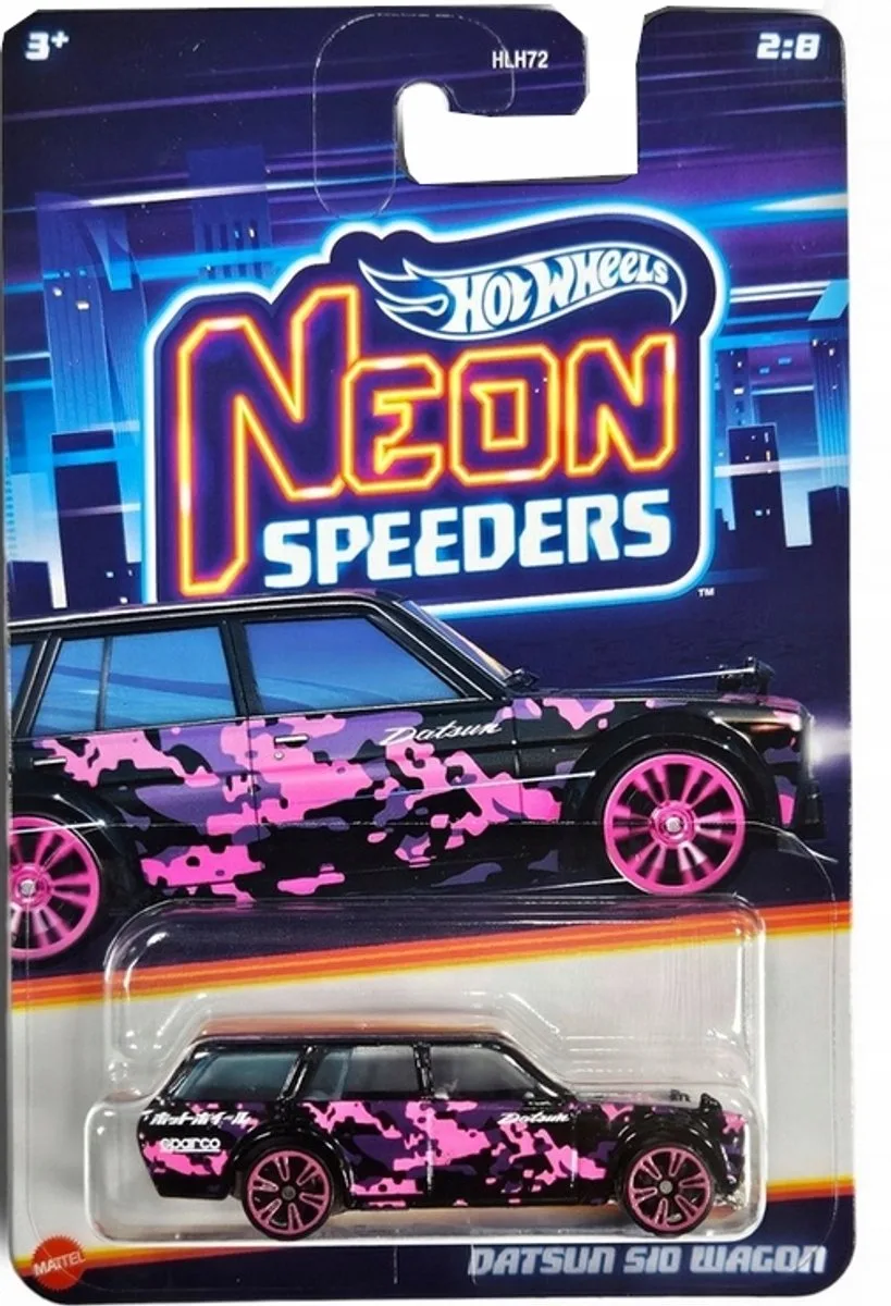 Neon Speeders Datsun S10 Wagon HRW68 Schaal 1:64 de Hot Wheels – photo du produit