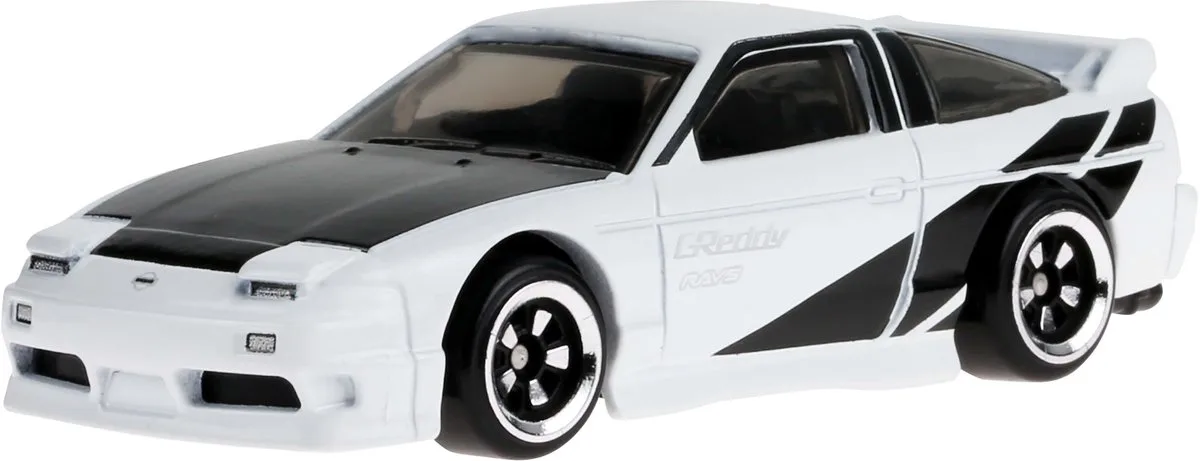 Nissan 180SX Type X – 90's Street Scene - Speelgoedvoertuig de Hot Wheels en Noir, Blanc – photo du produit