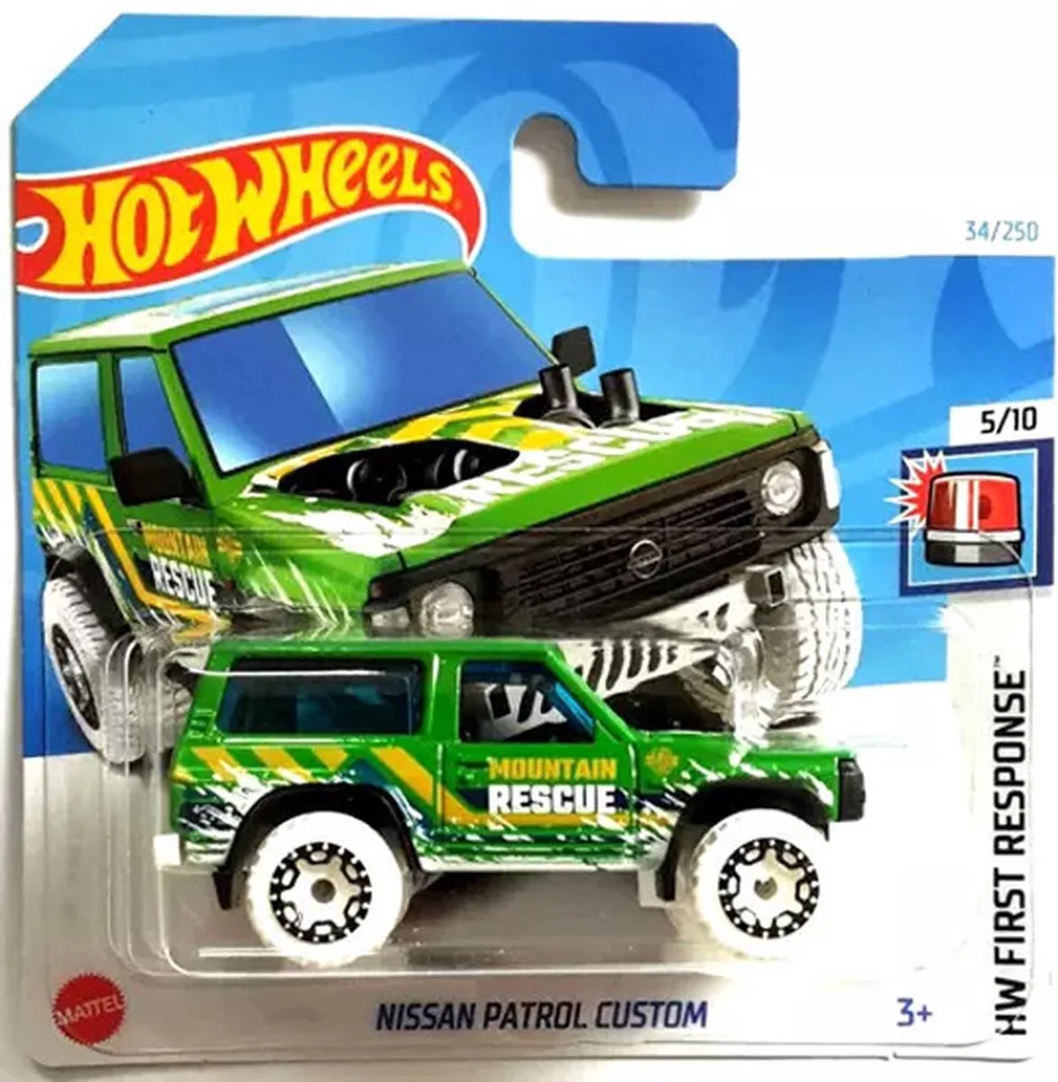 NISSAN PATROL CUSTOM GREEN/WHITE 34/250 1:64 HW FIRST RESPONSE 5/10 by Hot Wheels in Green white – product photo