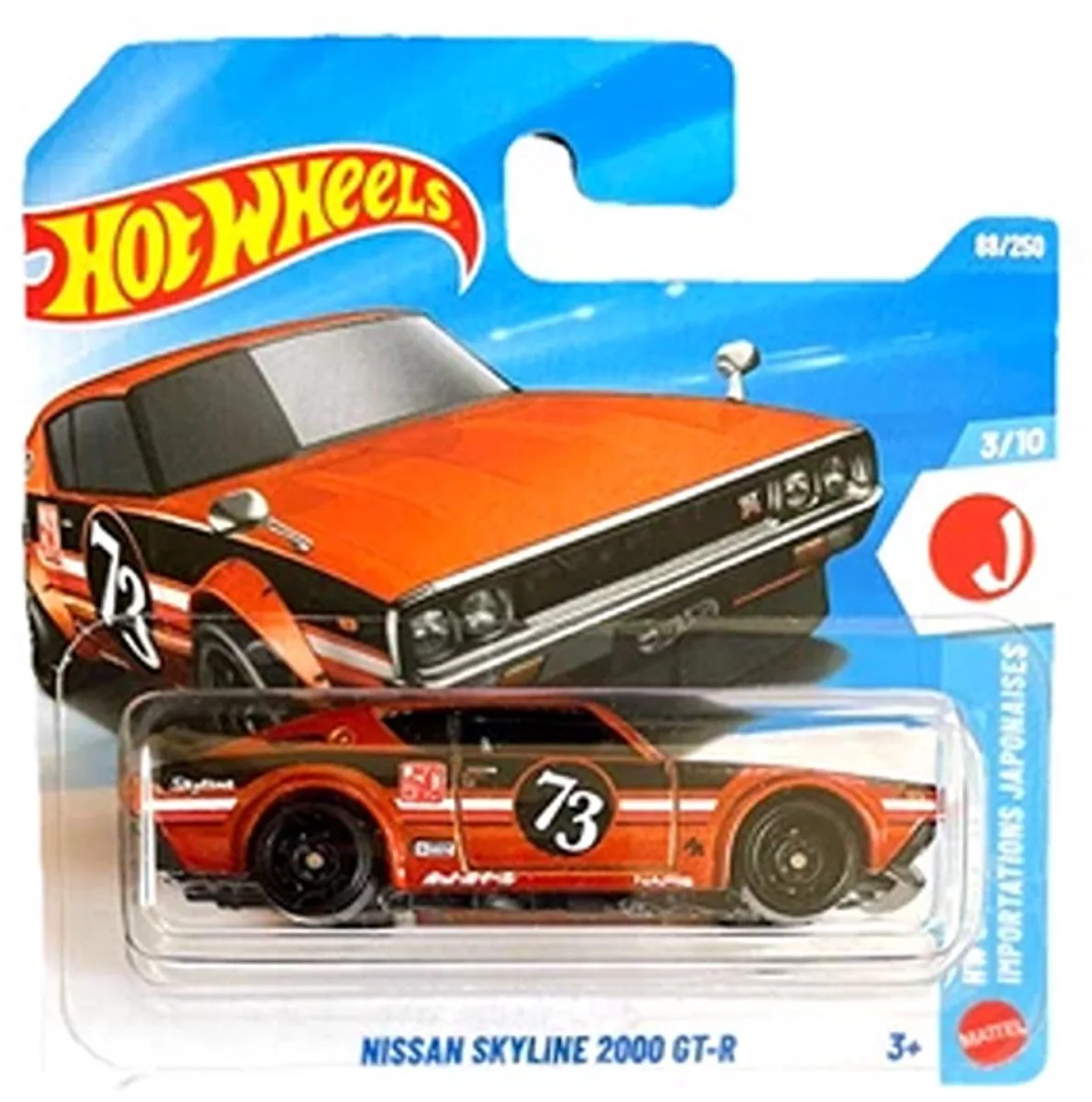 NISSAN SKYLINE 2000 GT-R 88/250 HW J-IMPORTS 3/10 SHORT CARD 2026 van Hot Wheels in Red metalic – productfoto