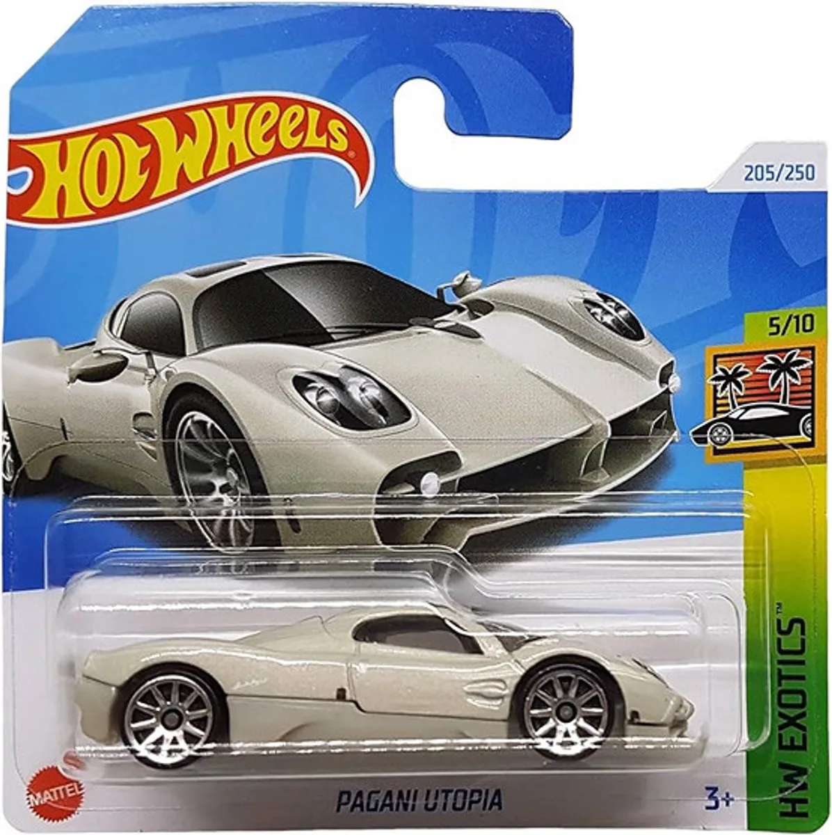 PAGANI UTOPIA HRY83-N521 205/250 1:64 HW EXOTICS 5/10 SHORT CARD von Hot Wheels in Silver grey – Produktfoto