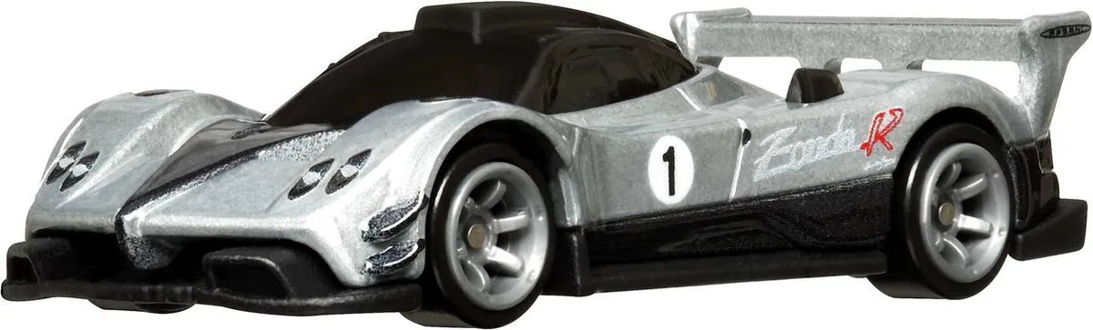 Pagani Zonda R Speed Machines 1:64 HotWheels HKC42 fra Hot Wheels i Sort, Sølv – produktbillede