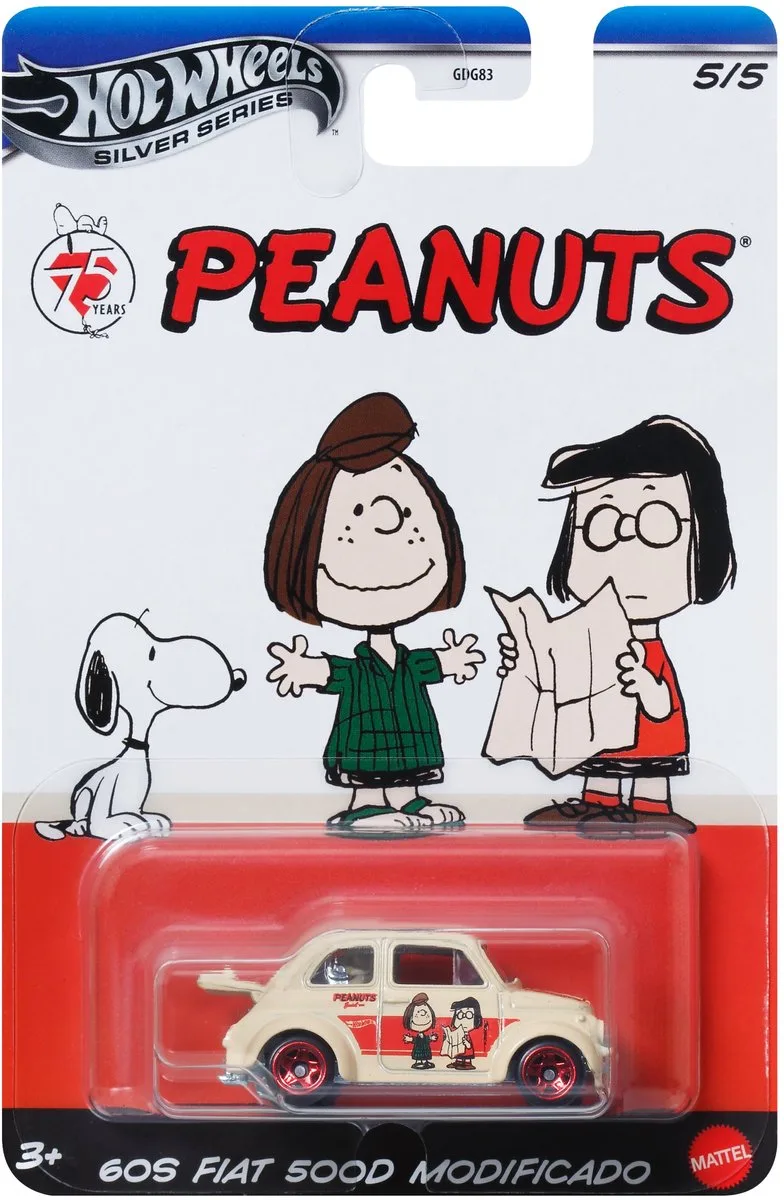 Peanuts 60s FIAT 500D Modificado JCB85 5/5 de Hot Wheels en Multicolore – photo du produit