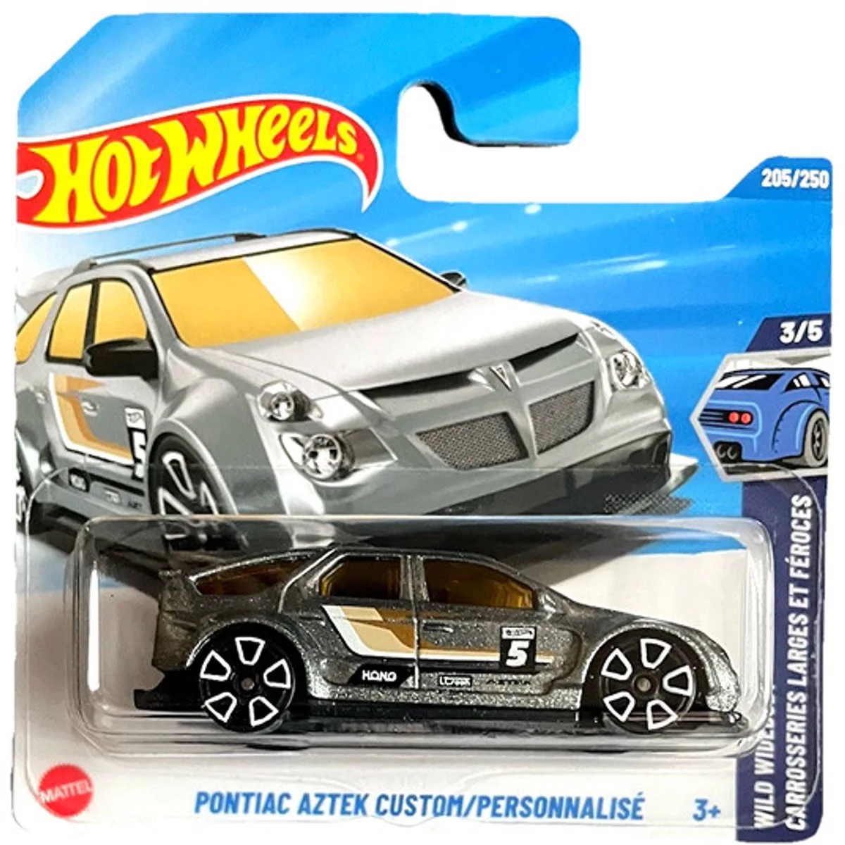 PONTIAC AZTEK CUSTOM SILVER5 205/250 WILD WIDEBODY 3/5 SHORT CARD de Hot Wheels en Silber 5 – photo du produit