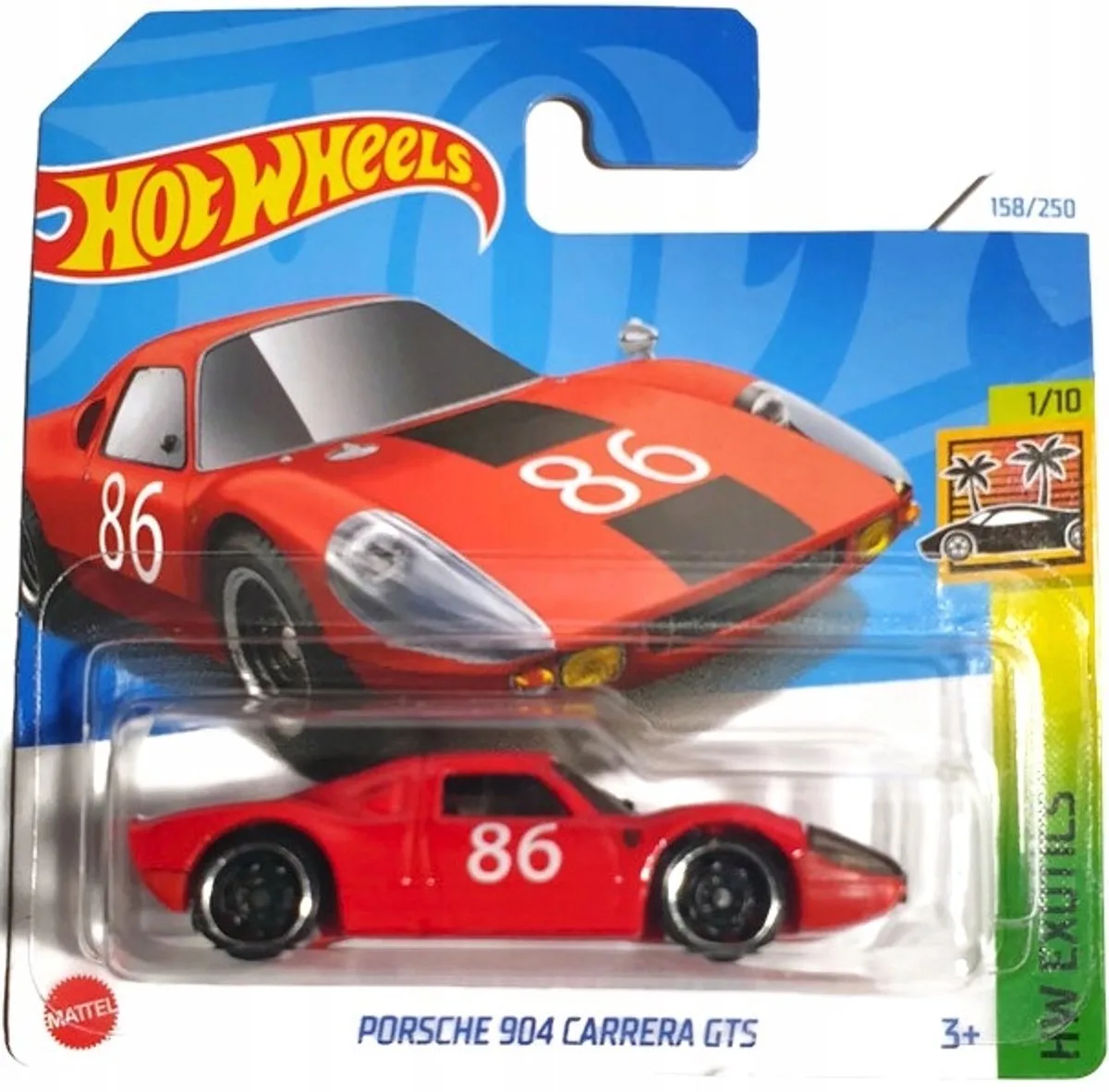 Porsche 904 Carrera GTS 1:64 Metaal/kunststof von Hot Wheels in Rot – Produktfoto