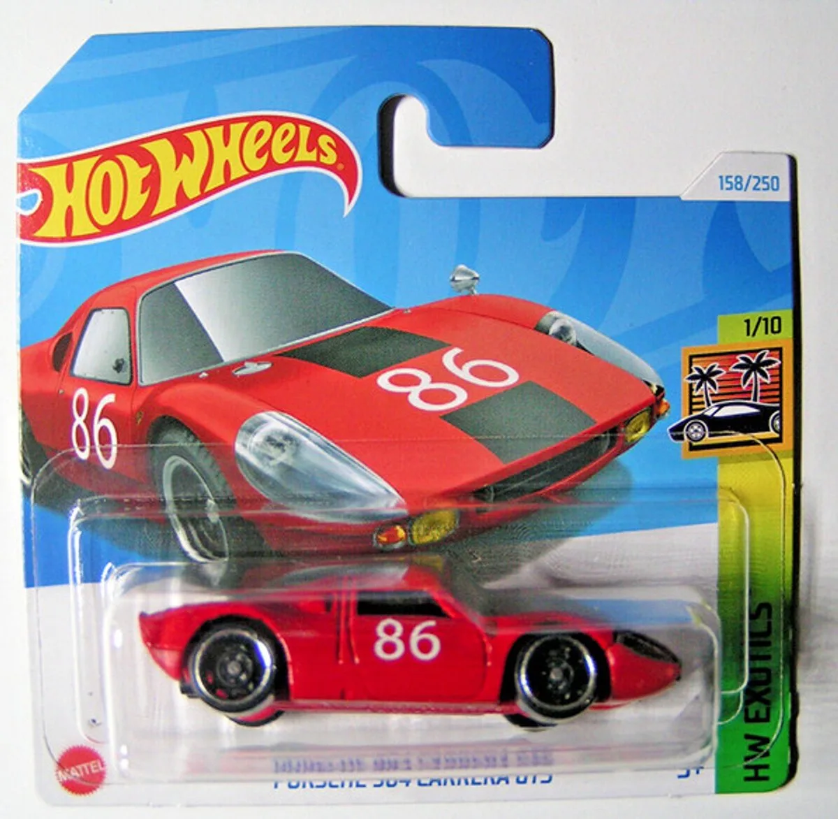 PORSCHE 904 CARRERA GTS 86 158/250 (1:64) HW EXOTICS 1/10 van Hot Wheels in Racing red – productfoto