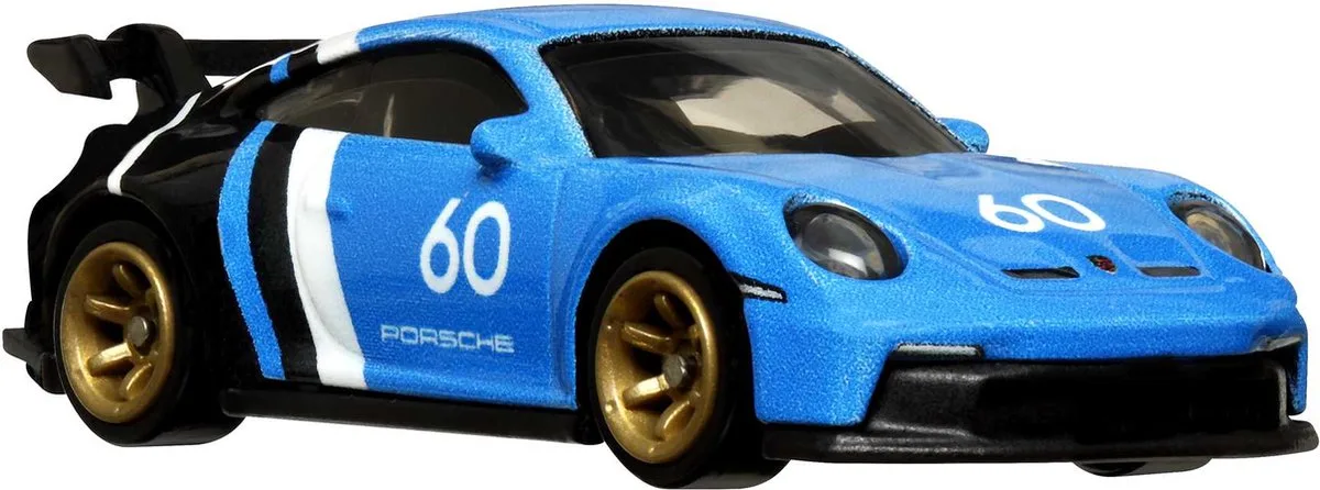 Porsche 911 GT3 Speed Machines 1:64 HotWheels HKC44 von Hot Wheels in Schwarz, Blau, Weiß – Produktfoto