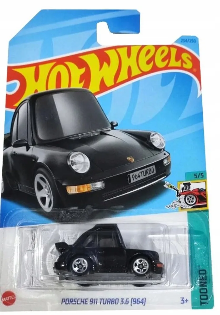 Porsche 911 Turbo 3.6 (964) Modelauto von Hot Wheels in Schwarz – Produktfoto