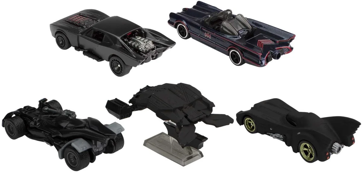 Premium Batman - Speelset met 5 Speelgoed Auto's van Hot Wheels in Zwart – productfoto