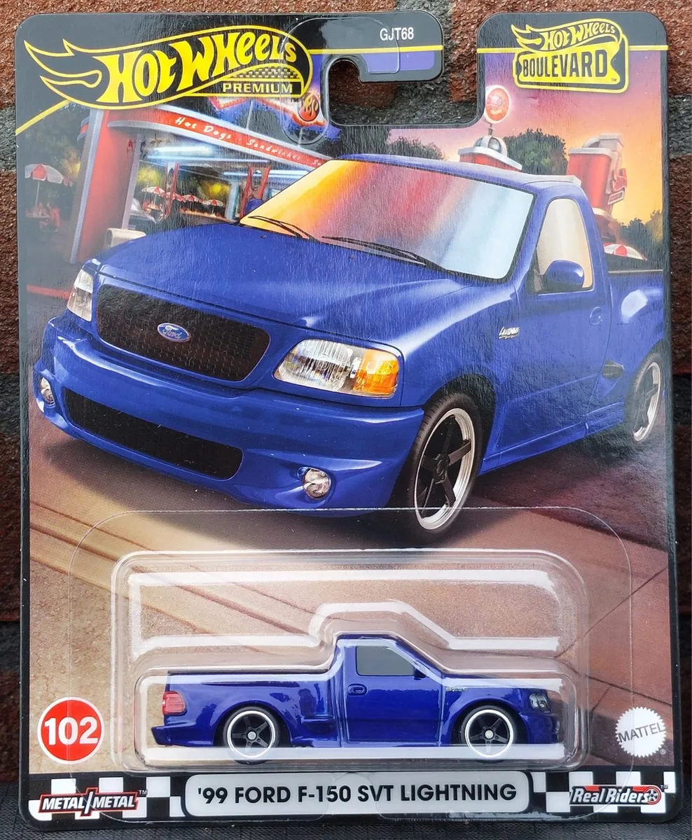 Premium Boulevard - '99 Ford F-150 SVT Lightning - speelgoedvoertuig från Hot Wheels i '99 Ford F-150 SVT Lightning – produktbild