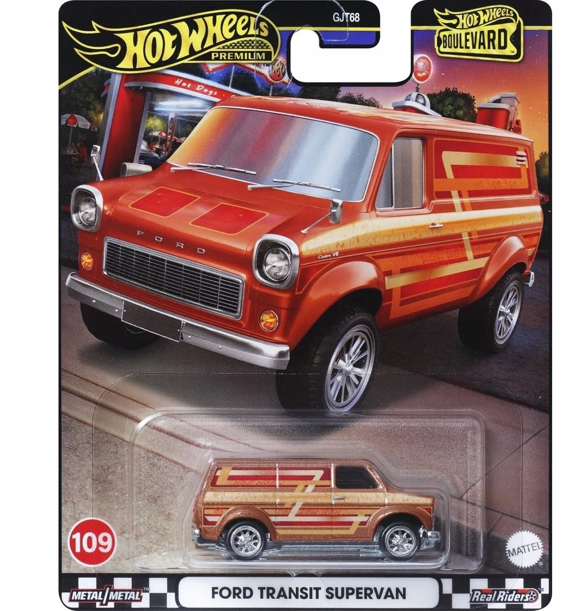 Premium Boulevard - speelgoedvoertuig från Hot Wheels i Ford Transit Supervan – produktbild
