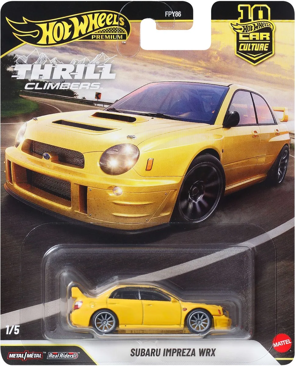 Premium Car Culture van Hot Wheels in Subaru Impreza WRX – productfoto