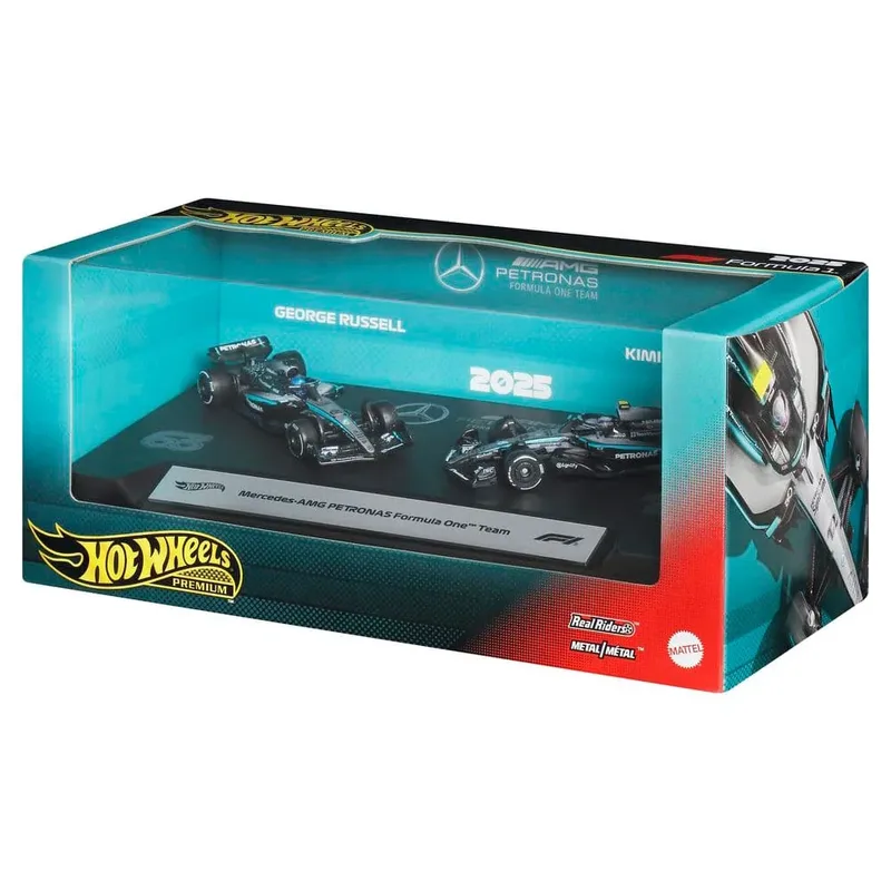 Premium Formula 1 set van 2 - AMG PETRONAS Formula 1 Team George Russell en Kimi Antonelli by Hot Wheels in AMG PETRONAS Formula 1 Team George Russell en Kimi Antonelli – product photo 5 of 6