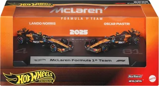 Premium Formula 1 set van 2 - McLaren Formula 1 Team Piastri en Norris de Hot Wheels en McLaren Formula 1 Team Piastri en Norris – photo du produit 1 sur 6