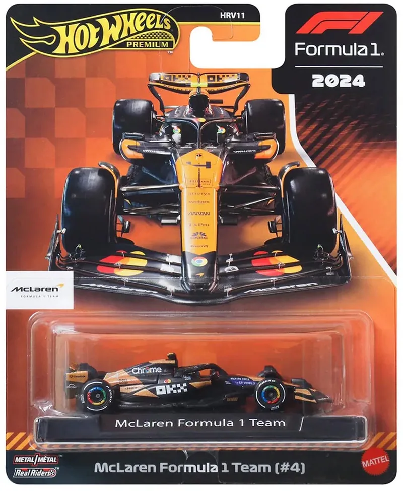 Premium Metalen Formule 1 Verzamelbaar Speelgoed Raceauto van Hot Wheels in Lando Norris McLaren – productfoto