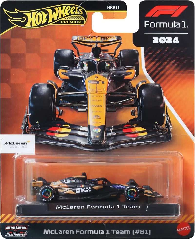 Premium Metalen Formule 1 Verzamelbaar Speelgoed Raceauto by Hot Wheels in Oscar Piastri McLaren – product photo