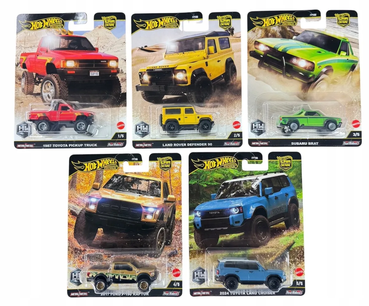 Premium Off Road Set 5 Metal Auto's - 1:64 fra Hot Wheels – produktbillede