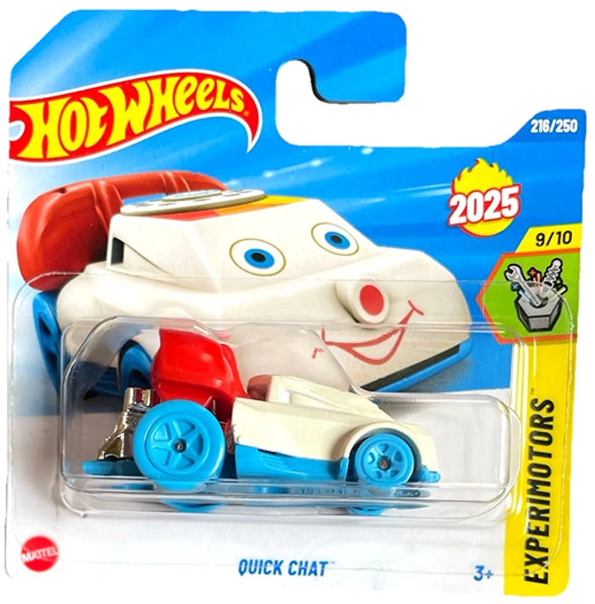 QUICK CHAT 216/250 1:64 HW EXPERIMOTORS 9/10 SHORT CARD 2025 van Hot Wheels in Dream white – productfoto