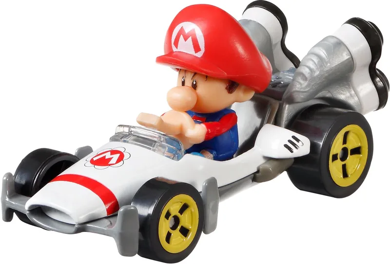 Racebaanauto Mario Kart Baby 1:64 Die-cast Rood de Hot Wheels en Multicolore – photo du produit