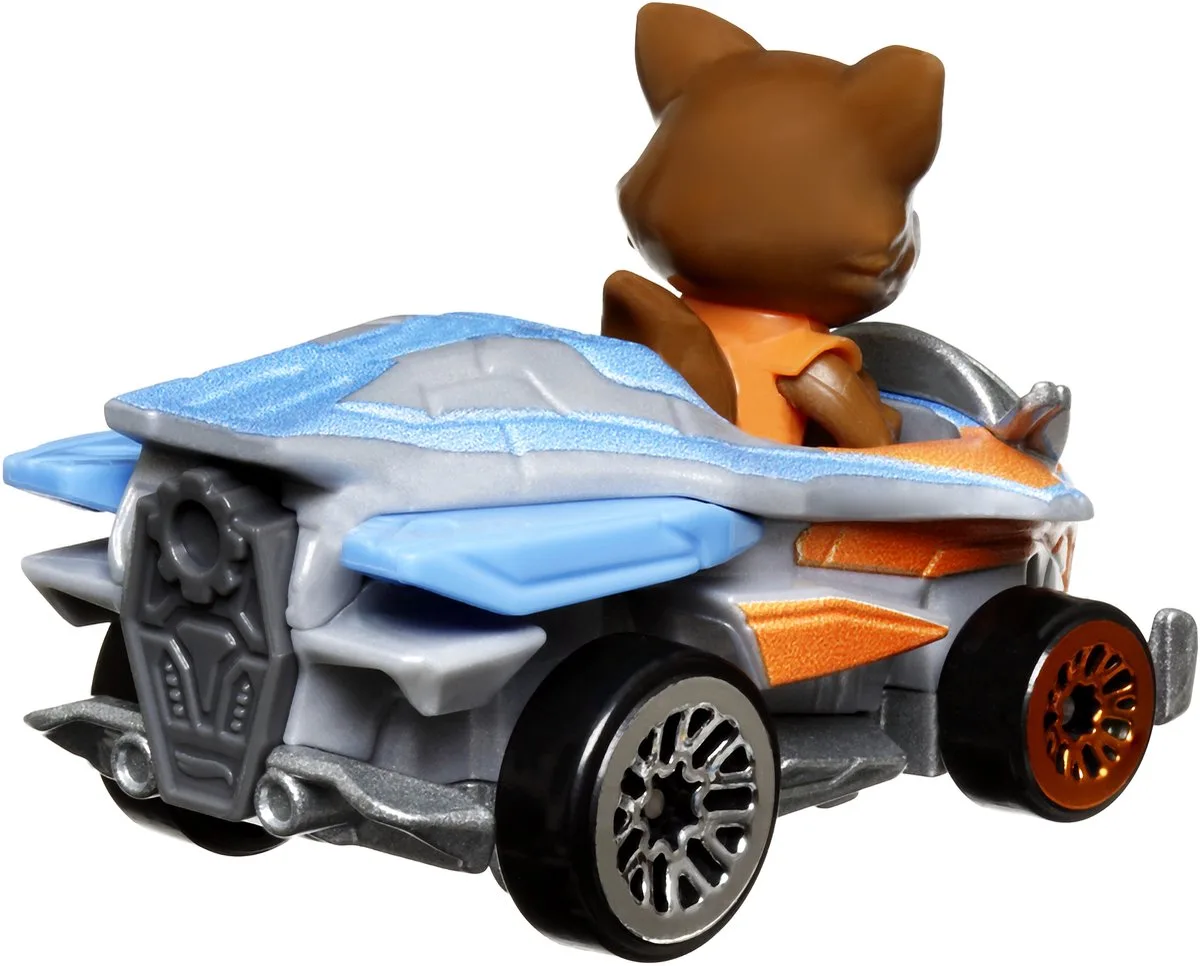 Racer Verse - Marvel - Guardians Of The Galaxy - Rocket Racoon - Raceauto - Schaal 1:64 fra Hot Wheels i Flerfarvet – produktbillede