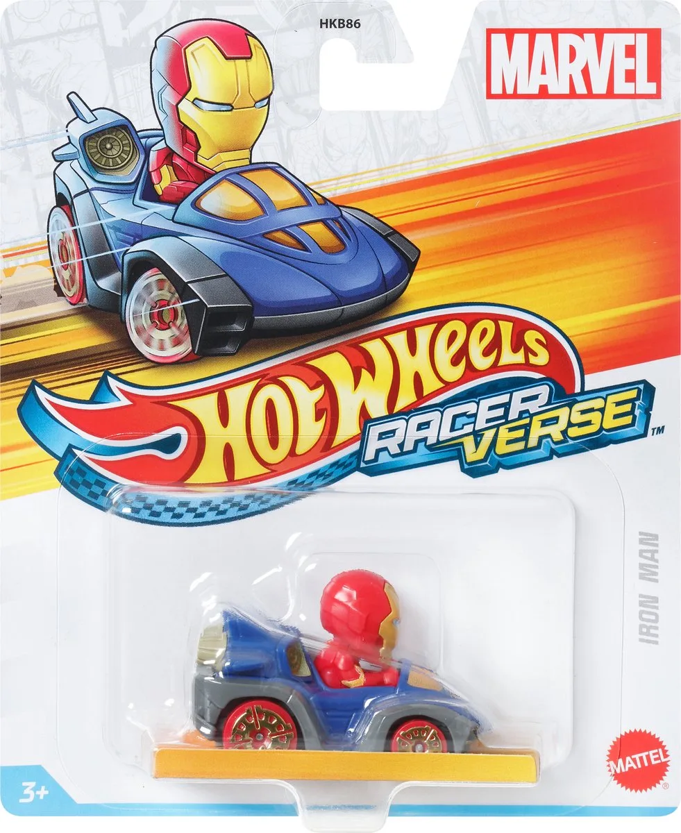 Racer Verse RACERVERSE Iron Man Vehicle, Racewagen, 3 jaar, Kunststof de Hot Wheels en Multicolore – photo du produit