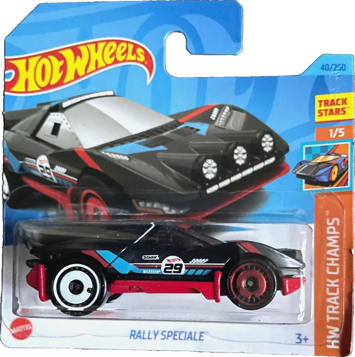 RALLY SPECIALE 40/250 1:64 HW TRACK CHAMPS 1/5 fra Hot Wheels i Sort – produktbillede