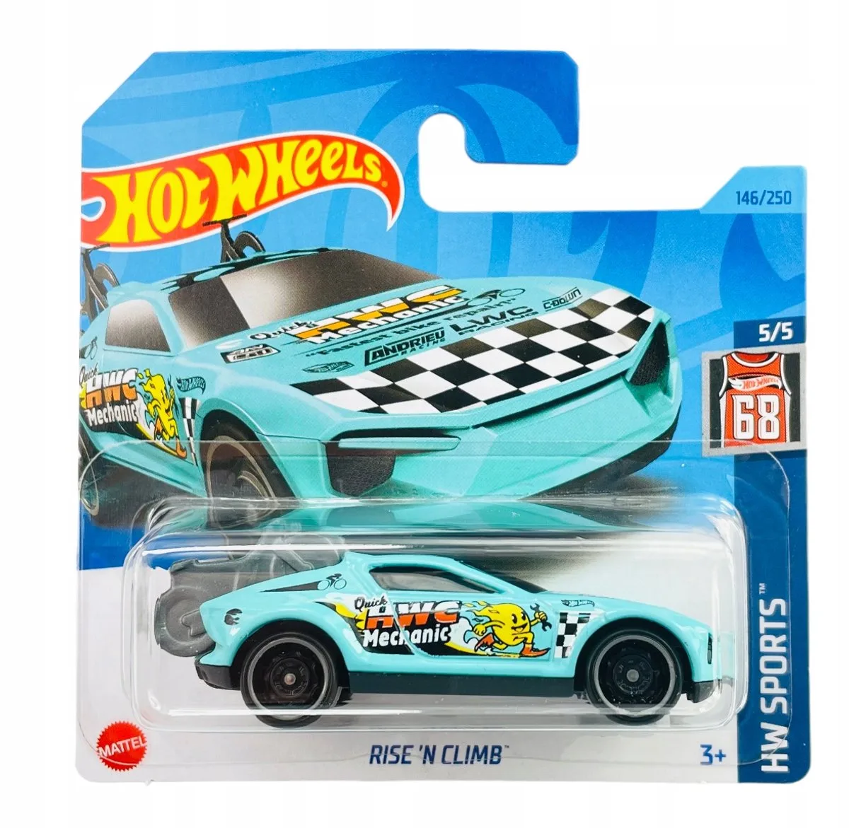Rise 'n Climb 2023 - Metalen Speelgoedauto 1:64 van Hot Wheels in Blauw – productfoto