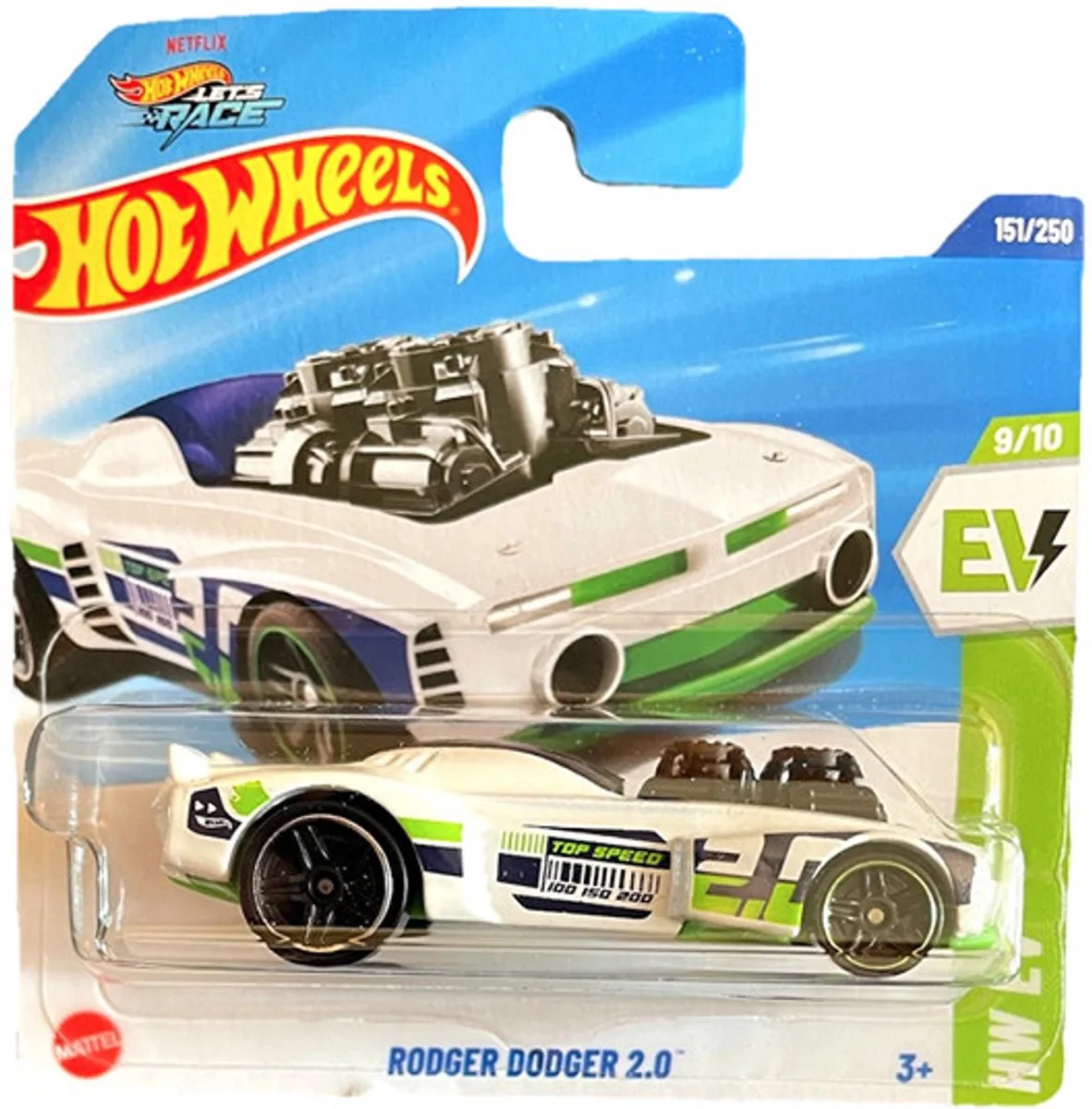 RODGER DODGER 2.0 151/250 HW EV 9/10 von Hot Wheels in Green white – Produktfoto