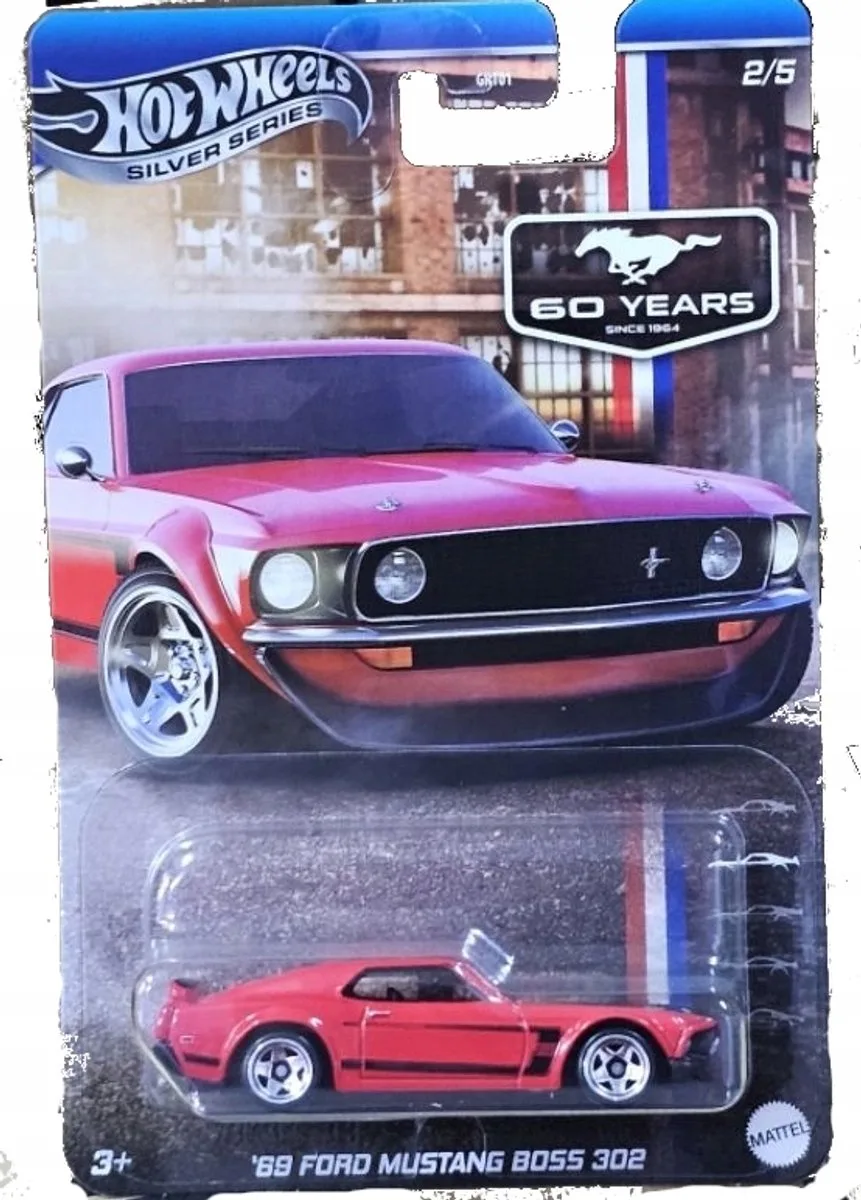 Silver Series '69 Ford Mustang Boss 302 Schaal 1:64 von Hot Wheels in Wielokolorowy – Produktfoto