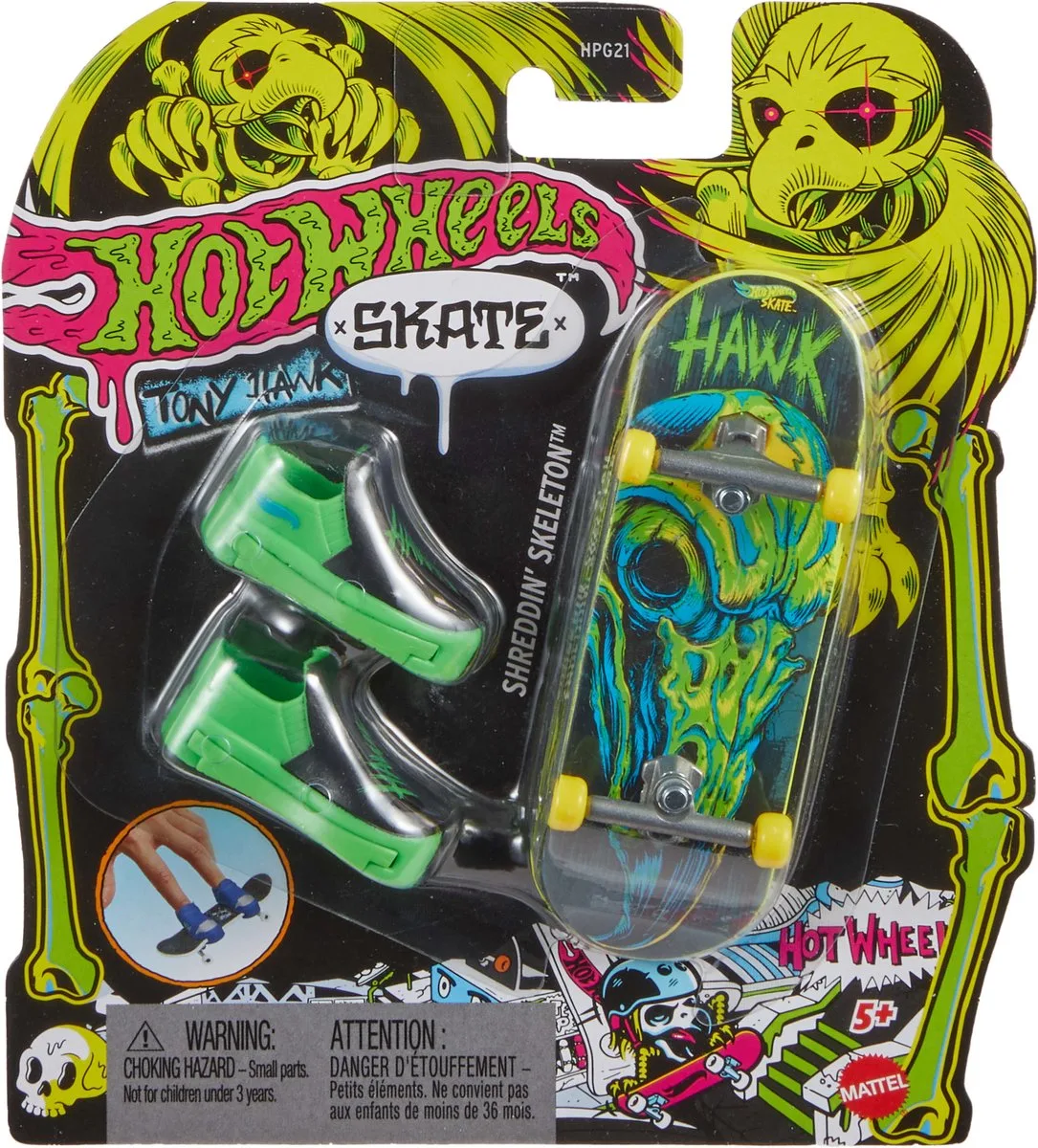 SKATE SHREDDIN' SKELETON van Hot Wheels in Shreddin' skeleton – productfoto
