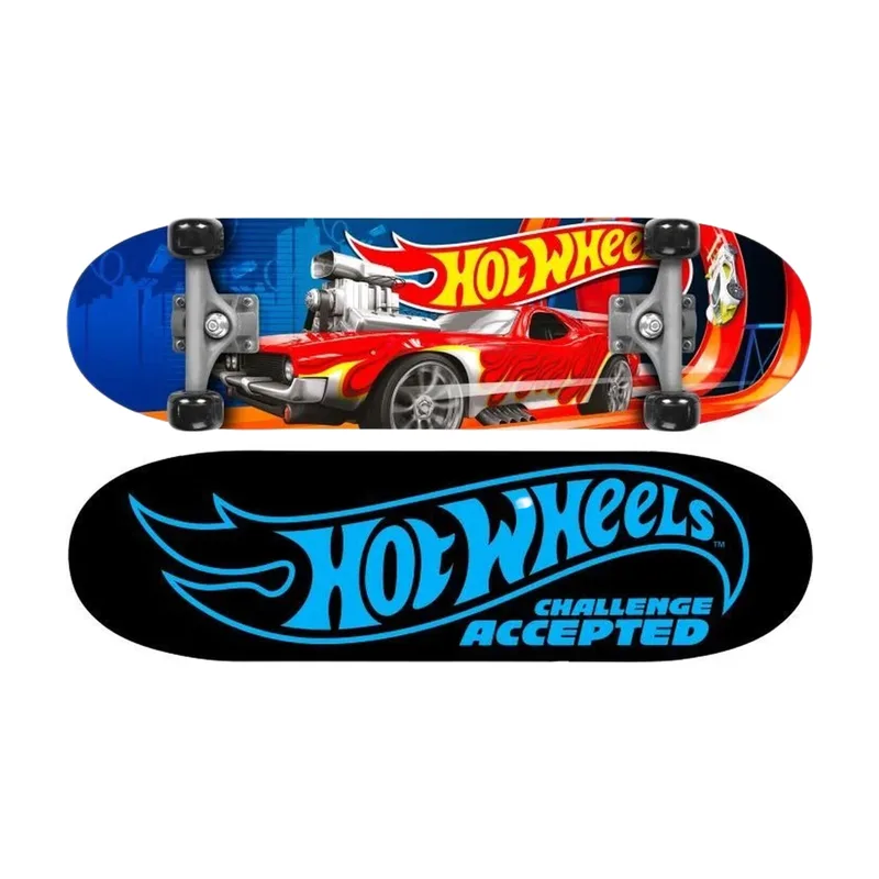 Skateboard 71 cm ABEC5, Blau Gelb Rot von Hot Wheels – Produktfoto