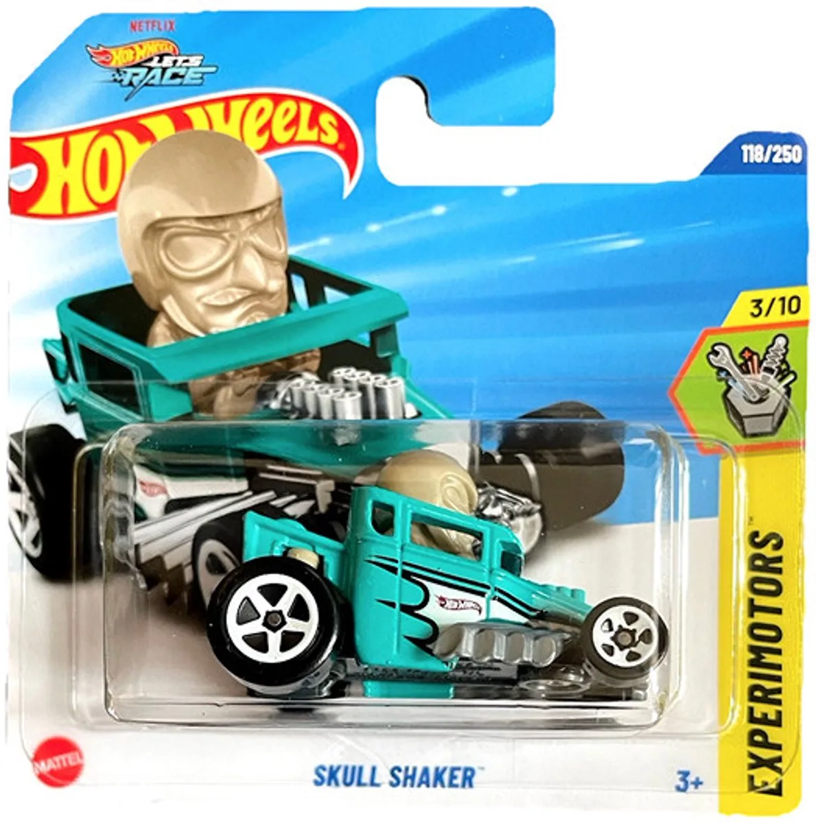 SKULL SHAKER 118/250 1:64 HW EXPERIMOTORS 3/10 de Hot Wheels en Turquoise – photo du produit