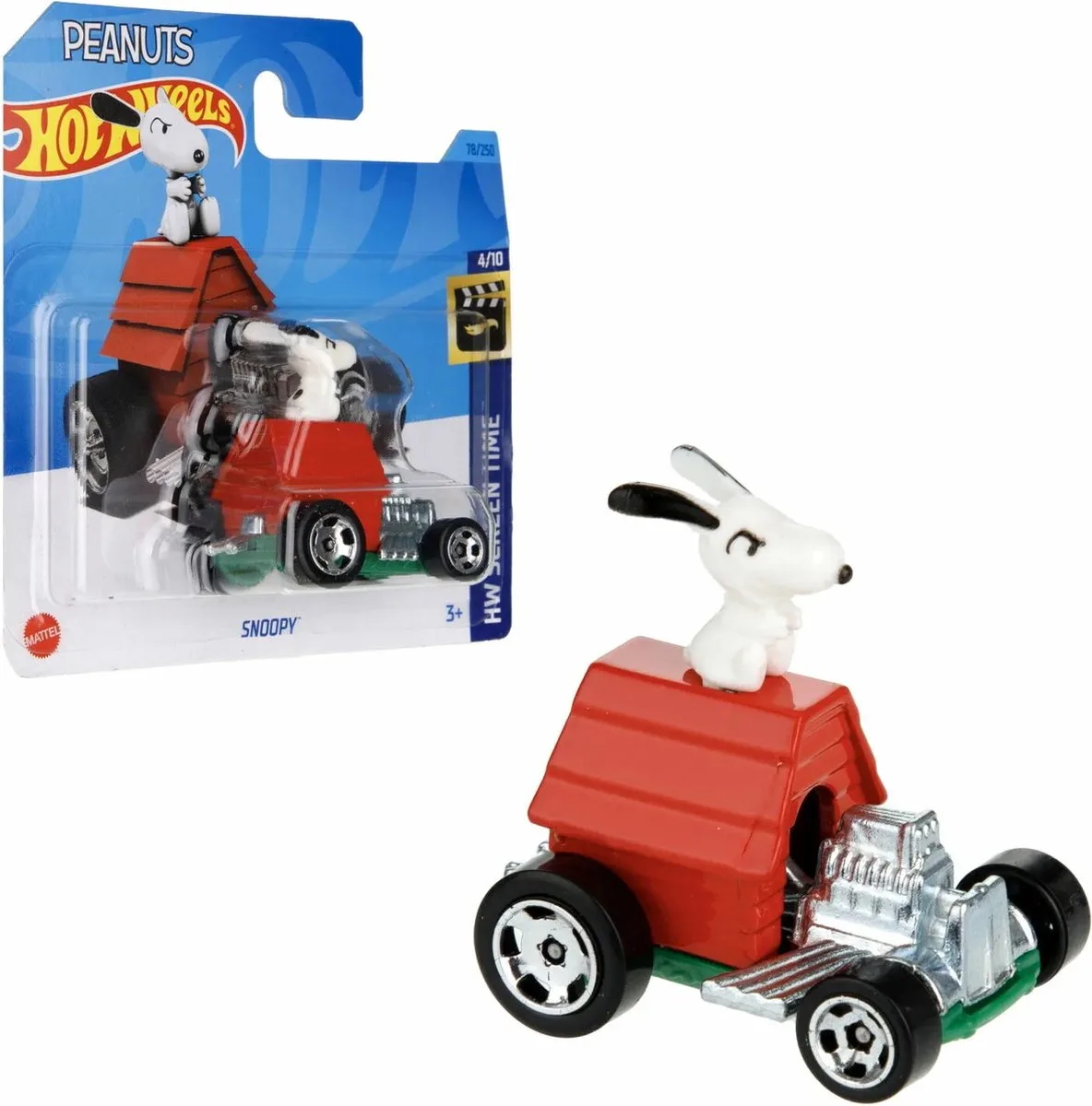SNOOPY PEANUTS 78/250 1:64 HW SCREEN TIME 4/10 från Hot Wheels i Röd – produktbild