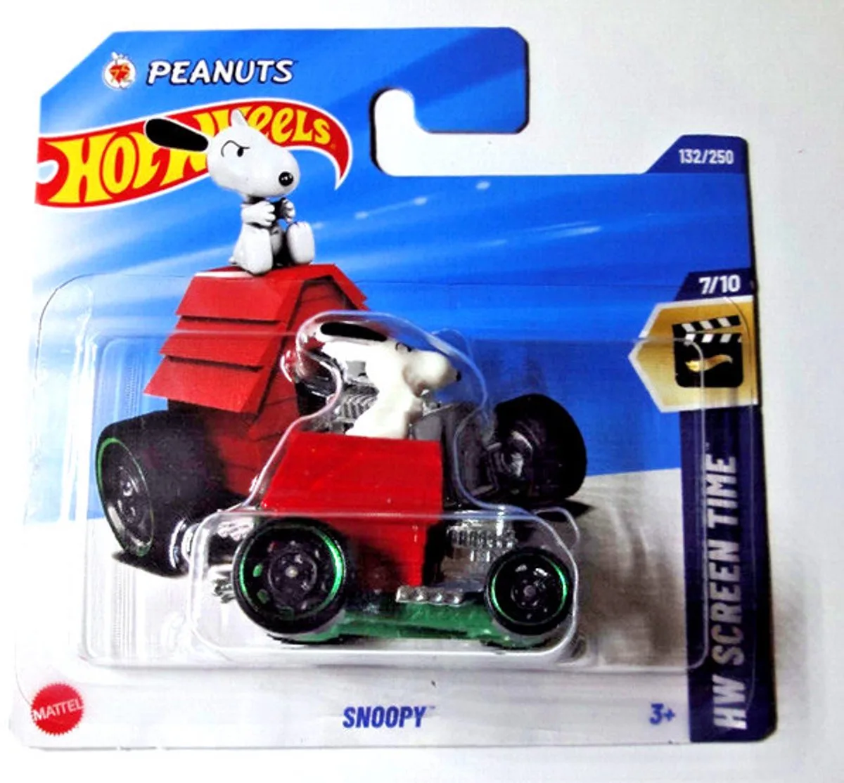 SNOOPY PEANUTS GREEN/RED 132/250 HW SCREEN TIME 7/10 SHORT CARD 1:64 från Hot Wheels i Green red – produktbild