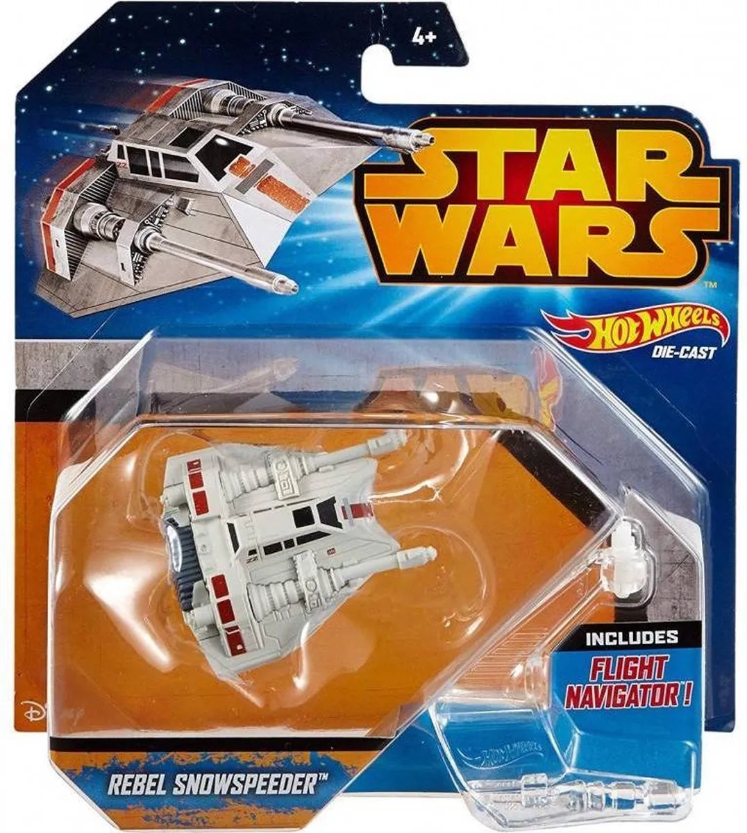 Star Wars Ruimteschip Rebel Snowspeeder CGW63 van Hot Wheels in Zwart – productfoto