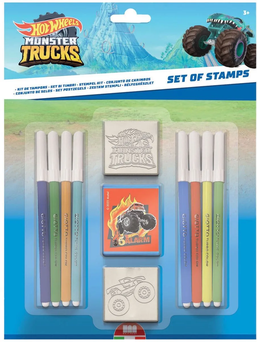 stempelset creatief speelgoed 11-delig voor kinderen. fra Hot Wheels i Flerfarvet – produktbillede