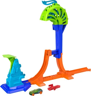 Stuntbanen Kampioen Powerlancering baanset en metalen speelgoedauto by Hot Wheels in Multicolour – product photo 1 of 5