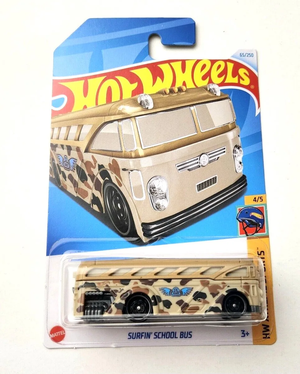 SURFIN' SCHOOL BUS 65/250 (1:64) HW XTREME SPORTS 4/5 van Hot Wheels in Bruin – productfoto