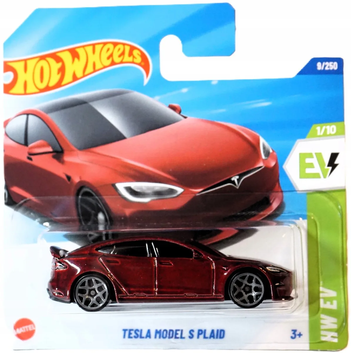 Tesla Model S Plaid HYW86 - 1:64 Schaal, Nieuw von Hot Wheels in Rot – Produktfoto
