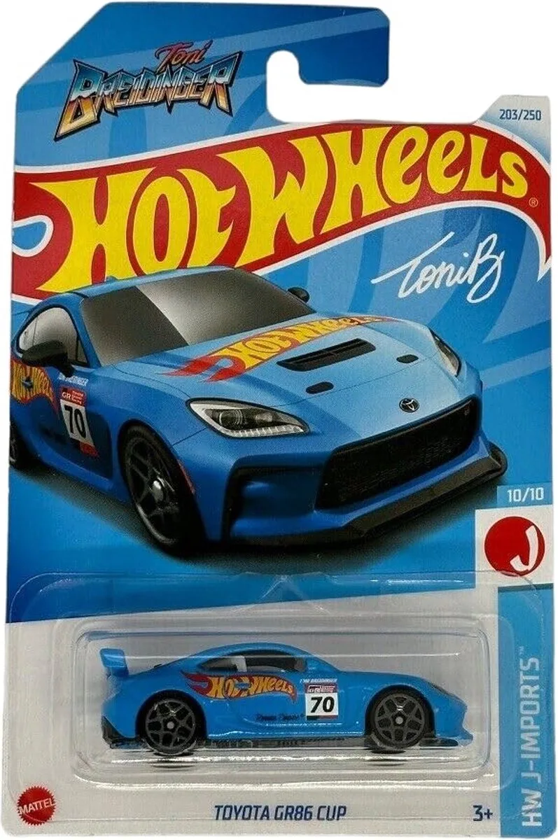 TOYOTA GR86 CUP 70 TONI-BREIDINGER 203/250 1:64 HW J-IMPORTS 10/10 de Hot Wheels en Bleu – photo du produit